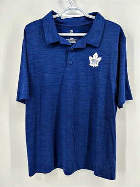 Fanatics NHL Toronto Maple Leafs Men’s Large Heather Blue Polo Shirt